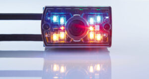 SICK Inspector P611 integrated blue amber LEDs SICK’s Mini InspectorP611 Packs in Machine Vision Power