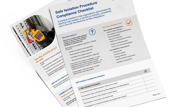 Martindale’s ‘safe isolation procedure checklist’ for safer working