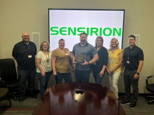 Sensirion DigiKey Receives Distribution Excellence Award 2023 High Service Level from Sensirion