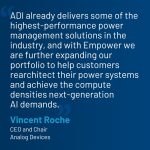 Analog Devices to acquire Empower Semiconductor, expanding its next-generation high-density power portfolio for the AI era