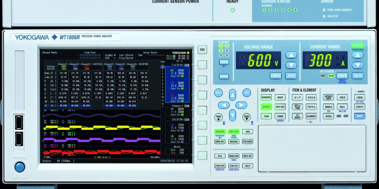 Yokogawa Test & Measurement Releases WT1800R series high performance power analyzer