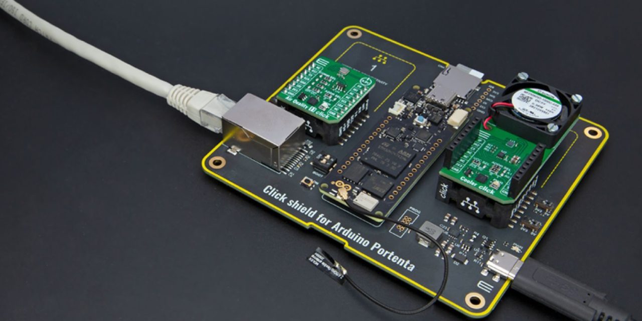 Click Shield from MIKROE simplifies integration of Arduino Portenta with over 1600 Click boards