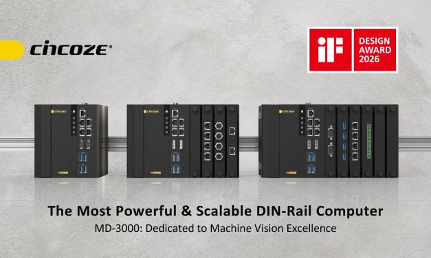 Cincoze DIN-Rail embedded computer wins 2026 iF Design Award