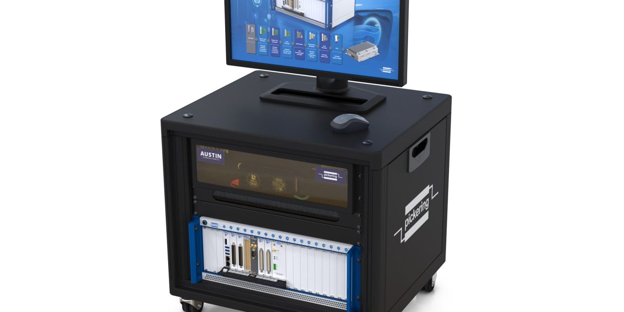 EV BMS test rig demo from Pickering Interfaces on show at The Battery Show North America 2024, Detroit, MI