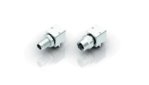 binder PR 2024 M5 Flanschteile gewinkelt When every millimetre counts: Angled M5 panel mount connectors from binder