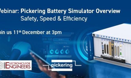 Pickering Interfaces to host first EfE webinar on 11 December at 3PM GMT