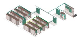 isometric Ribbon e2e portfolio overview mainmodel@2x white New ribbon solution from HUBER+SUHNER offers 60 % faster splicing for data center operations