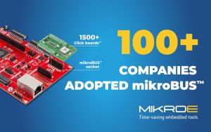 mikrobus 500 pr image 500 development boards from leading IC makers now feature MIKROE’s mikroBUS socket enabling Click prototyping