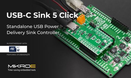 Add USB C power with USB-C Sink 5 Click board from MIKROE